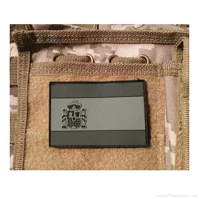 Parche PVC 3D bandera de España - gris — Patches & Decoração — Airsoft Market PT