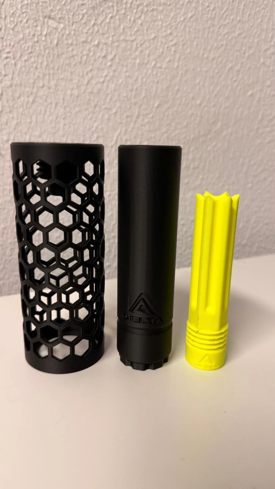 Kit completo Flash Hider legal + capa duas partes + coronha/stock em amarelo fluorescente - foto 4
