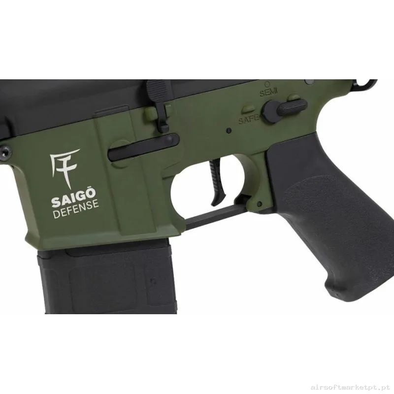 REPLICA BUSHIDO CHU NEGRA/VERDE CON GATILLO ELÉCTRONICO - SAIGO DEFENSE — Rifles de Assalto (AR/M4/AK) — Airsoft Market PT (foto 4)