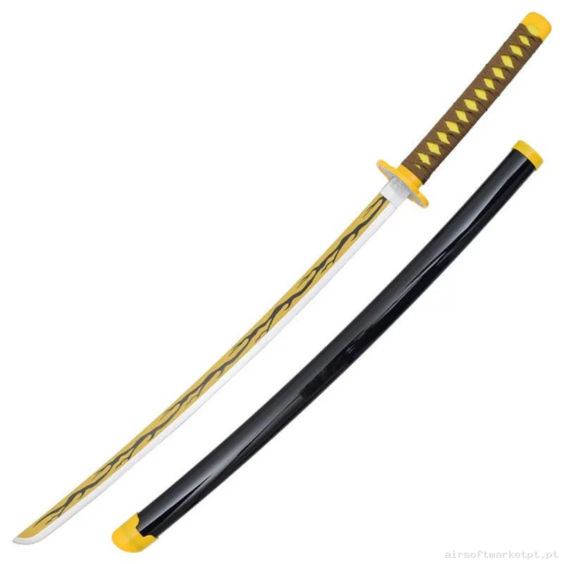 Katana Ornamental Estilo Kimetsu No Yaiba ZS653BK-2WD (Quebra-chamas de Bambu) — Ferramentas — Airsoft Market PT