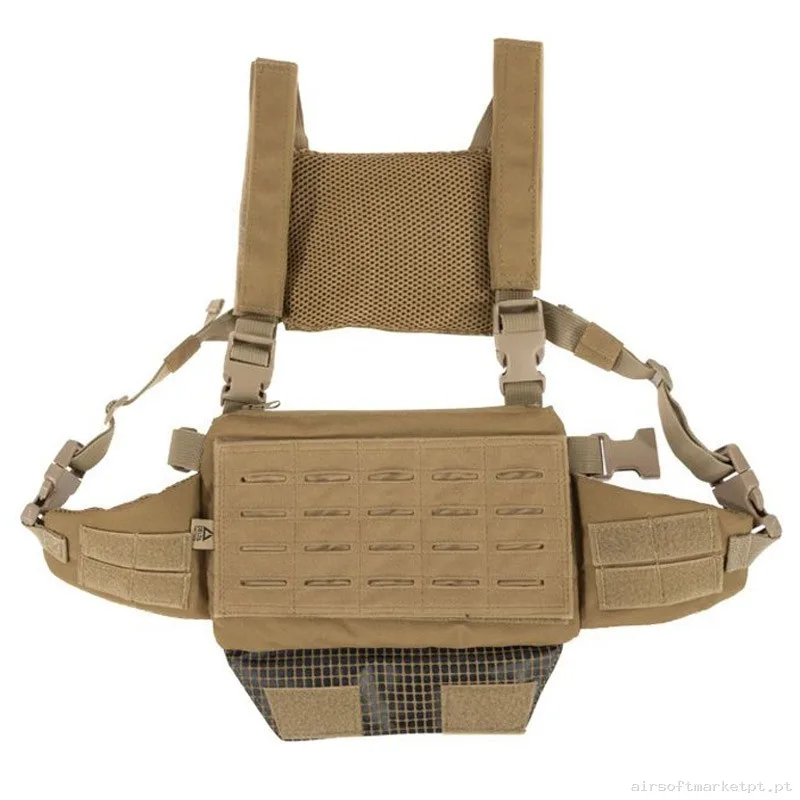Chaleco Chest Rig Delta Tactics Speedsoft V1 Coyote — Coletes & Rigs — Airsoft Market PT