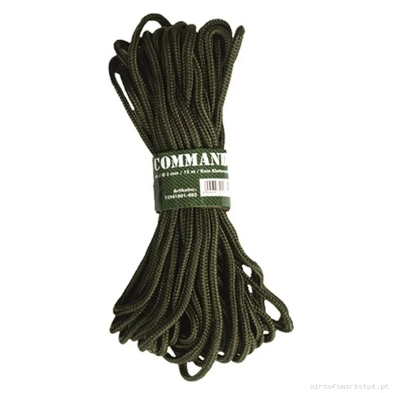 Corda Multiuso Mil-Tec Commando Rope 15m verde od — Acessórios & Componentes — Airsoft Market PT