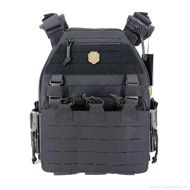 Colete Mqr Conquer preto — Coletes & Rigs — Airsoft Market PT