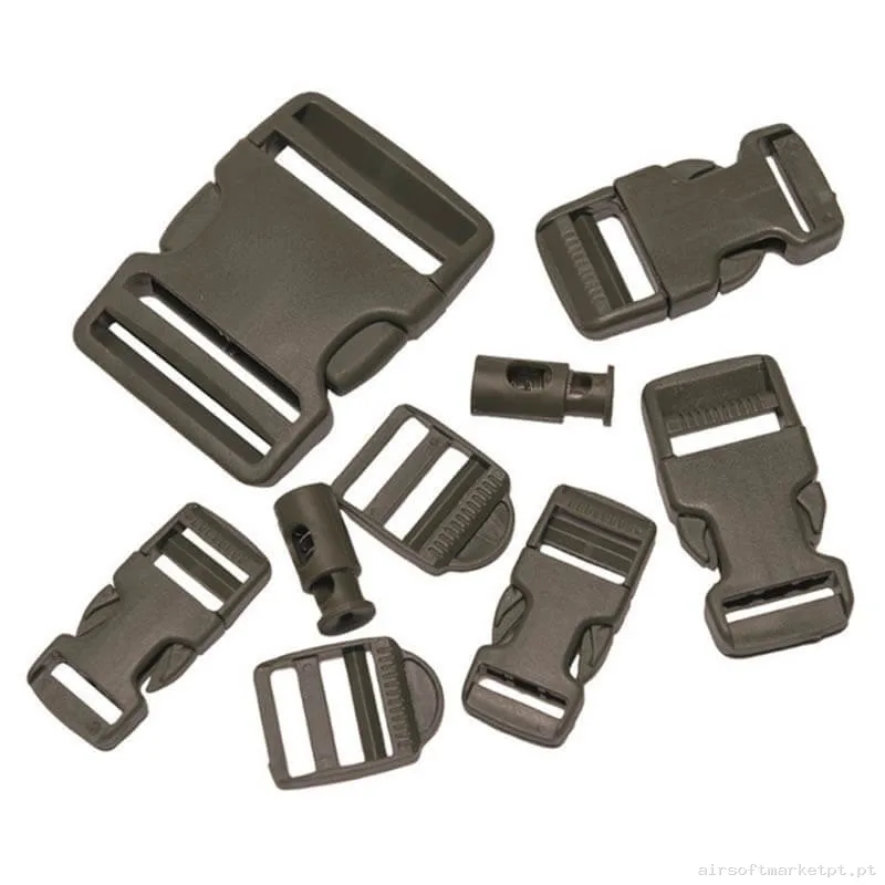Conjunto de Fivelas para Mochila Mil-Tec verde od 9u — Acessórios & Componentes — Airsoft Market PT