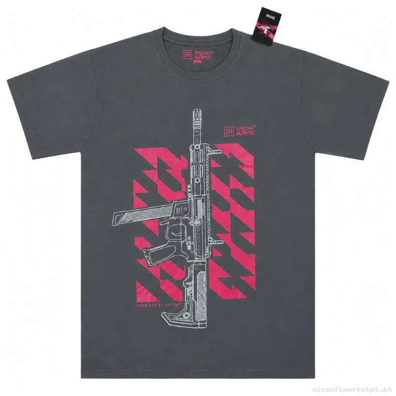CAMISETA SPECNA ARMS YOUR WAY OF AIRSOFT GRIS/ROJO — Vestuário (Fardas) — Airsoft Market PT