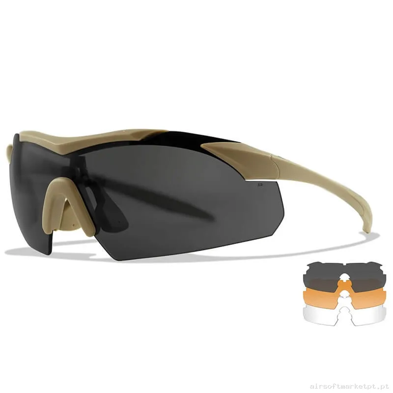 Óculos Wiley X Vapor 3 Lentes Tan — Proteção Ocular & Facial — Airsoft Market PT