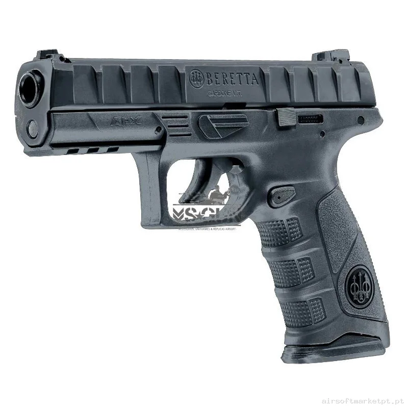 Pistola 4.5mm Blowback Beretta Apx Rdo Umarex CO2 Bolas Acero Negra — Pistolas — Airsoft Market PT