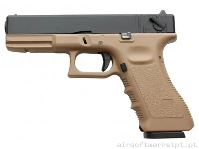 Glock 18 KP-18 Kjw Gas Tan — Pistolas — Airsoft Market PT
