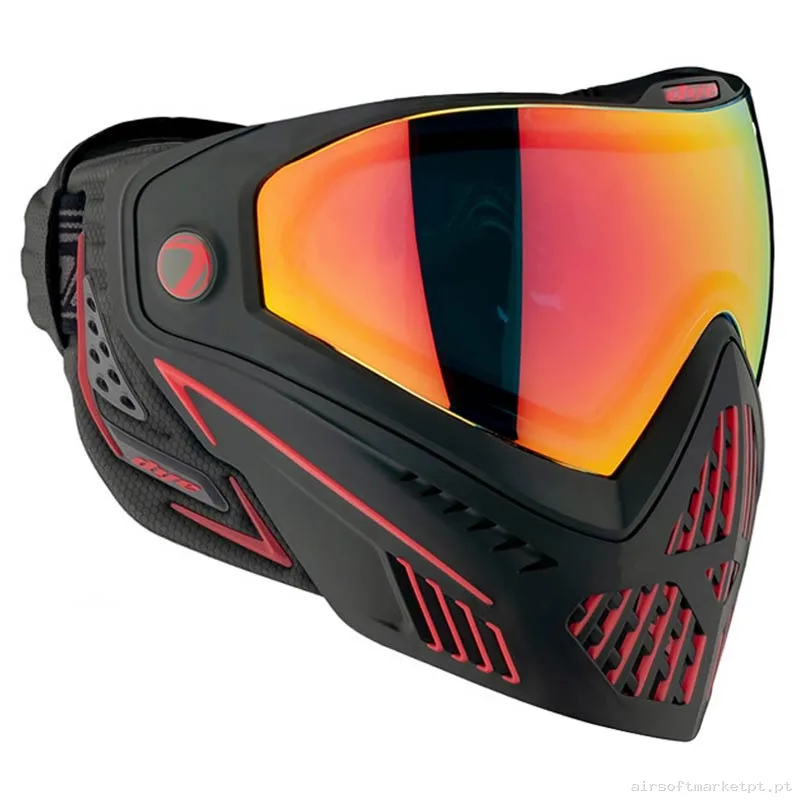 Máscara Dye I5 Thermal Goggle Fire Black Red 2.0 — Proteção Ocular & Facial — Airsoft Market PT