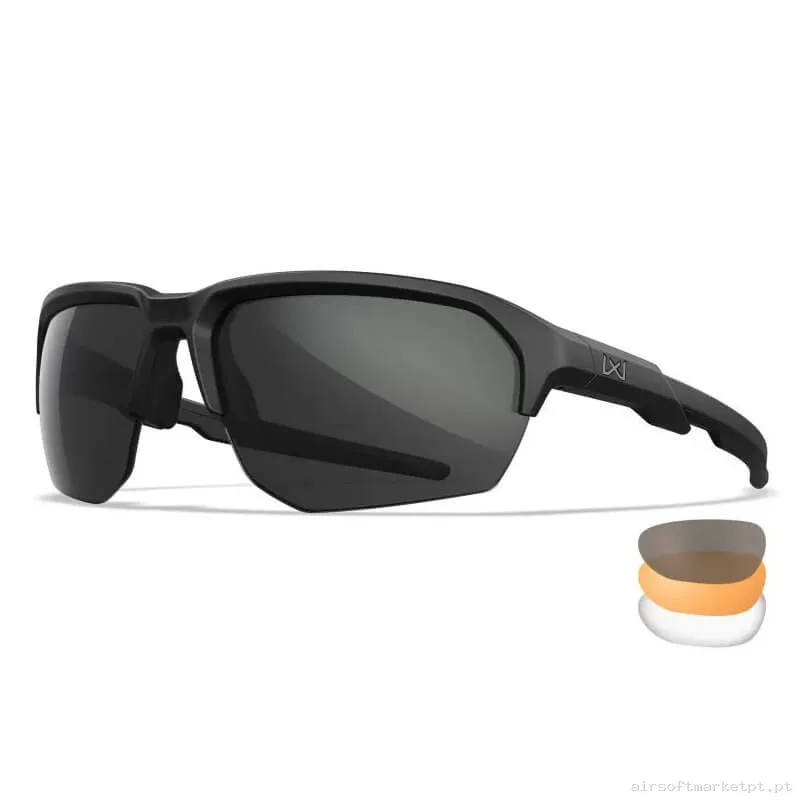 Óculos Wiley X Jakl 3 Lentes Pretas — Proteção Ocular & Facial — Airsoft Market PT