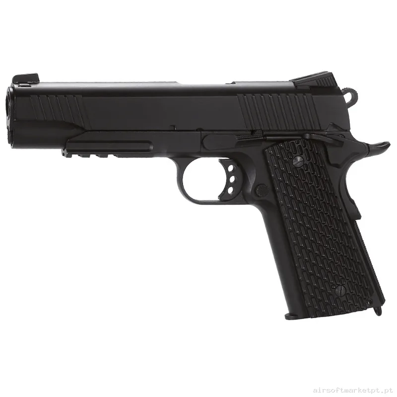 Airgun CO2 4.5mm Pistola KWC 1911t Hwk406 Blowback Metal negra — Pistolas — Airsoft Market PT