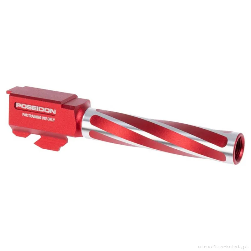 Externo Pistola Cano Externo Poseidon Tsunami Estriado vermelho — Acessórios & Componentes — Airsoft Market PT