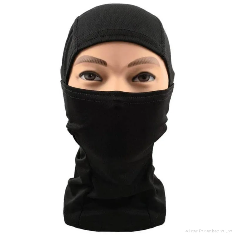 Balaclava Cygnus Armory Tactical Balaclava negra — Proteção Ocular & Facial — Airsoft Market PT