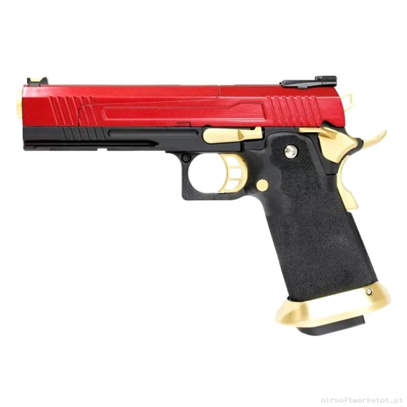 Réplica GBB Pistola Hi-Capa 5.1 Aw Custom Hx1004 Split vermelha/Preta — Pistolas — Airsoft Market PT