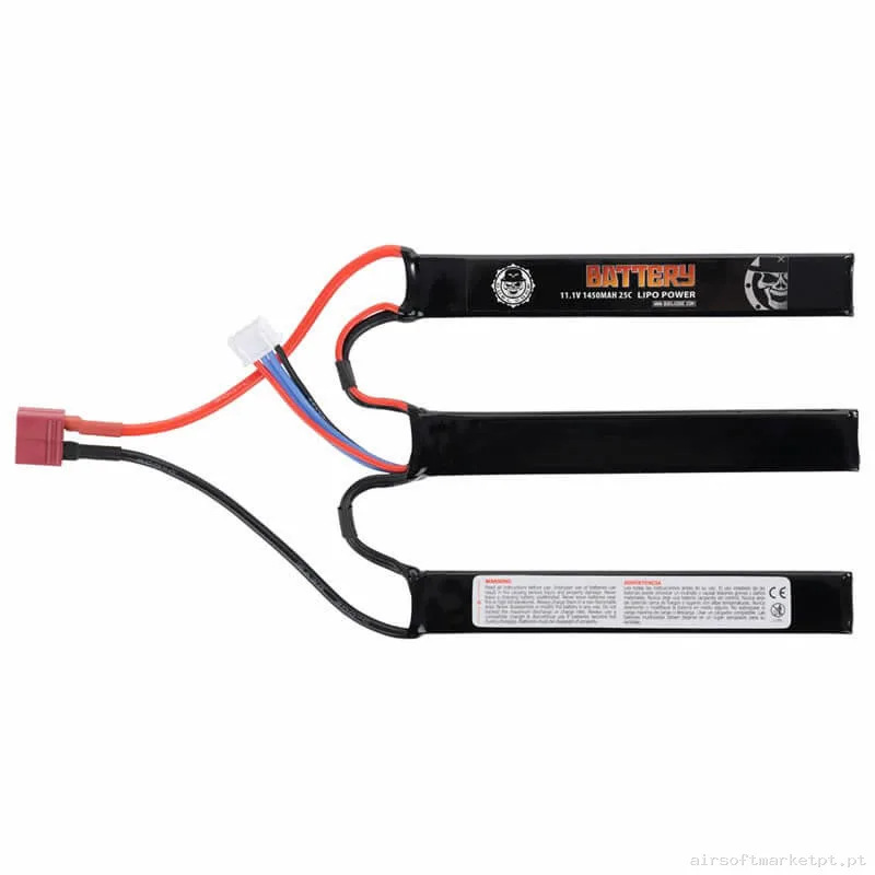 Bateria Lipo Nunchuk Triplo Duel Code 1450mah 11.1v 25c (T-Plug) — Baterias & Carregadores — Airsoft Market PT