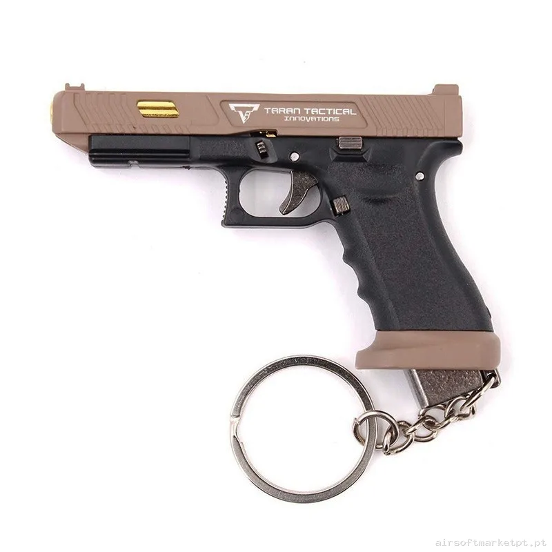 Llavero Funcional Pistola G34 7.5cm Tan Negra — Acessórios & Componentes — Airsoft Market PT