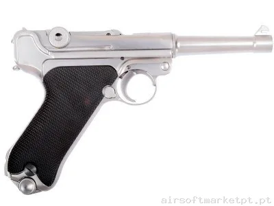 P08 Luger P001 WE Prata — Pistolas — Airsoft Market PT (foto 2)