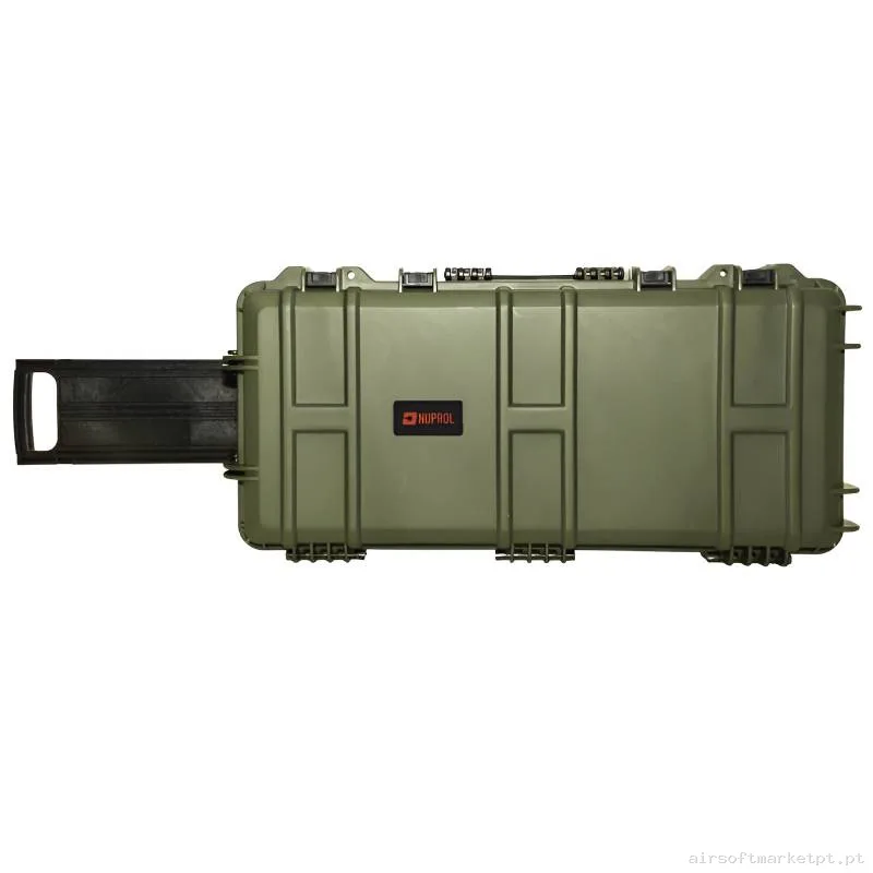 Mala Rígida Porta Fusiles Nuprol 75 Cm Waterproof Briefcase Espuma Pré-Cortada verde — Sacos & Mochilas — Airsoft Market PT