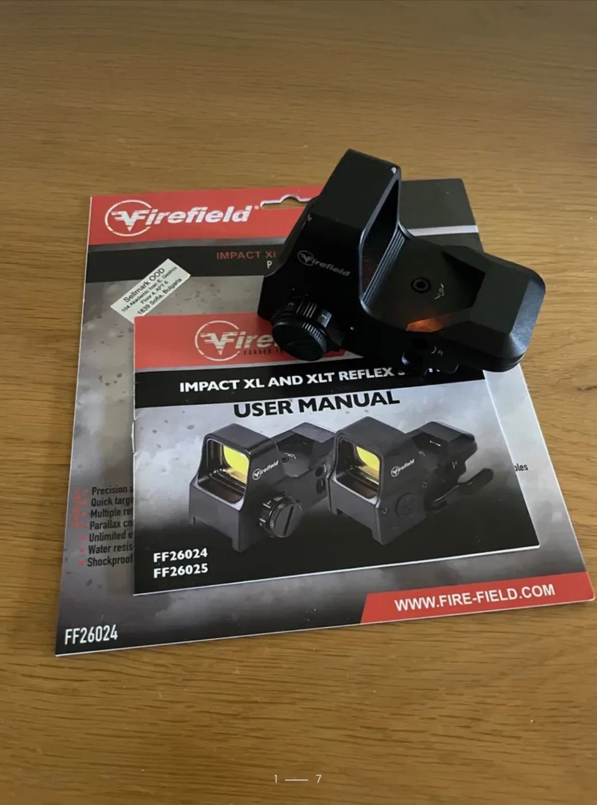 Firefield Impact XL Reflex Sight FF26024 — NOVO — Miras & Ópticas — Airsoft Market PT