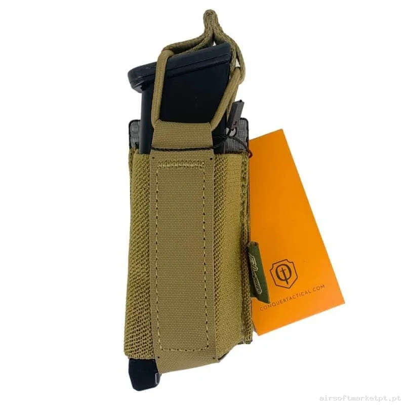 Pouch Portacargador Pistola Simple Tegris Conquer 9mm Coyote — Coletes & Rigs — Airsoft Market PT