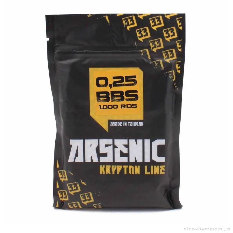 Bolas Arsenic Krypton 0.25g 1000 Bbs Blanca — Munição (BBs) — Airsoft Market PT