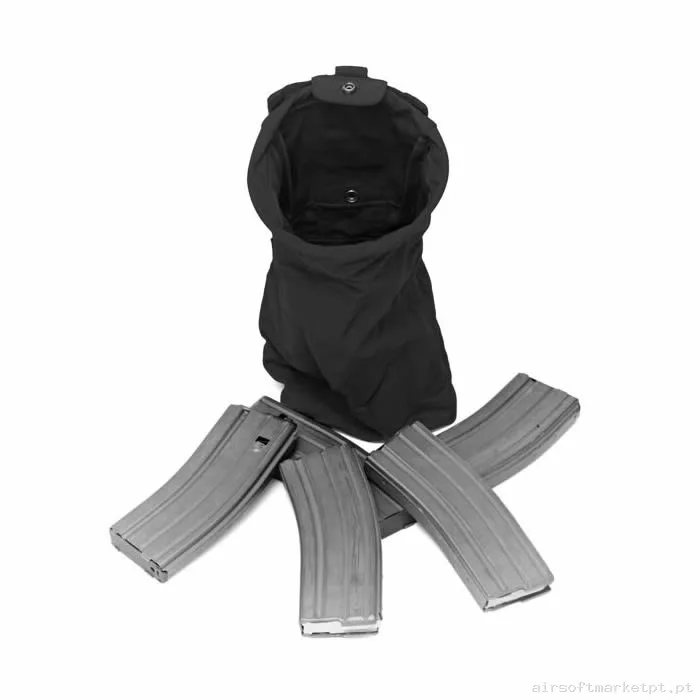 Pouch Bolsa Descarga Enrollable Warrior Assault Slimline Folding Dump Pouch negro — Coletes & Rigs — Airsoft Market PT