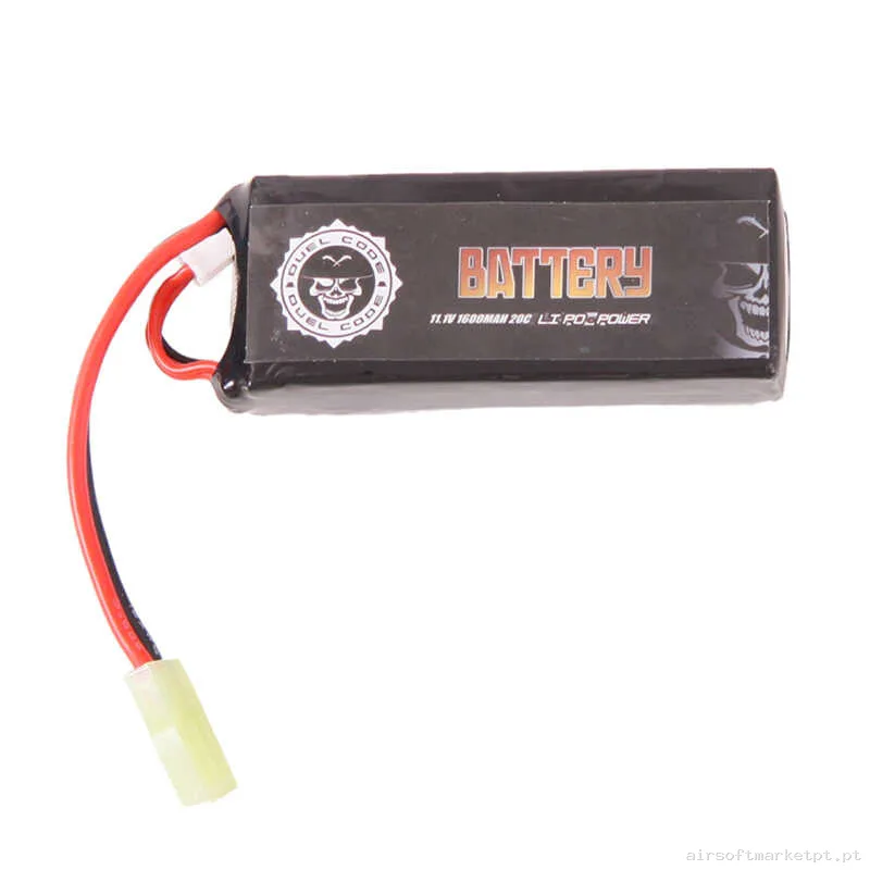 Bateria Lipo Stick Mini Duel Code 1600mah 11.1v 20c — Baterias & Carregadores — Airsoft Market PT