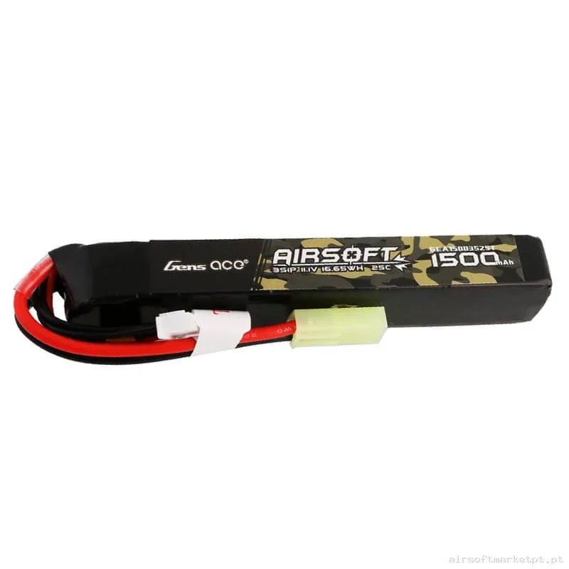 Bateria Lipo Stick Gens Ace 1500mah 11.1v 25c — Baterias & Carregadores — Airsoft Market PT