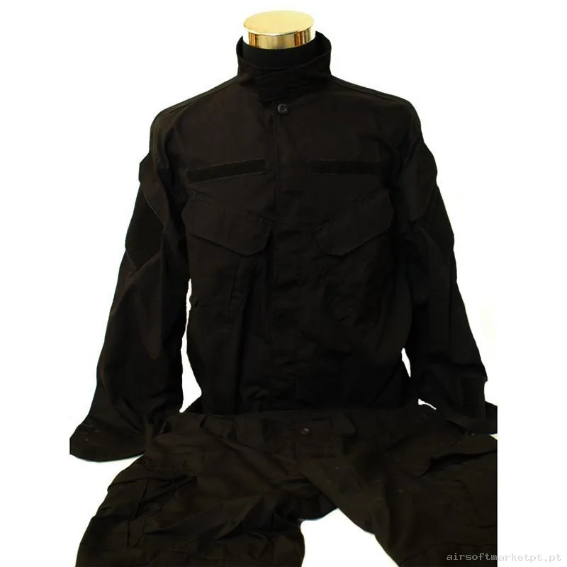 Uniforme Negro Rip Stop - L — Vestuário (Fardas) — Airsoft Market PT
