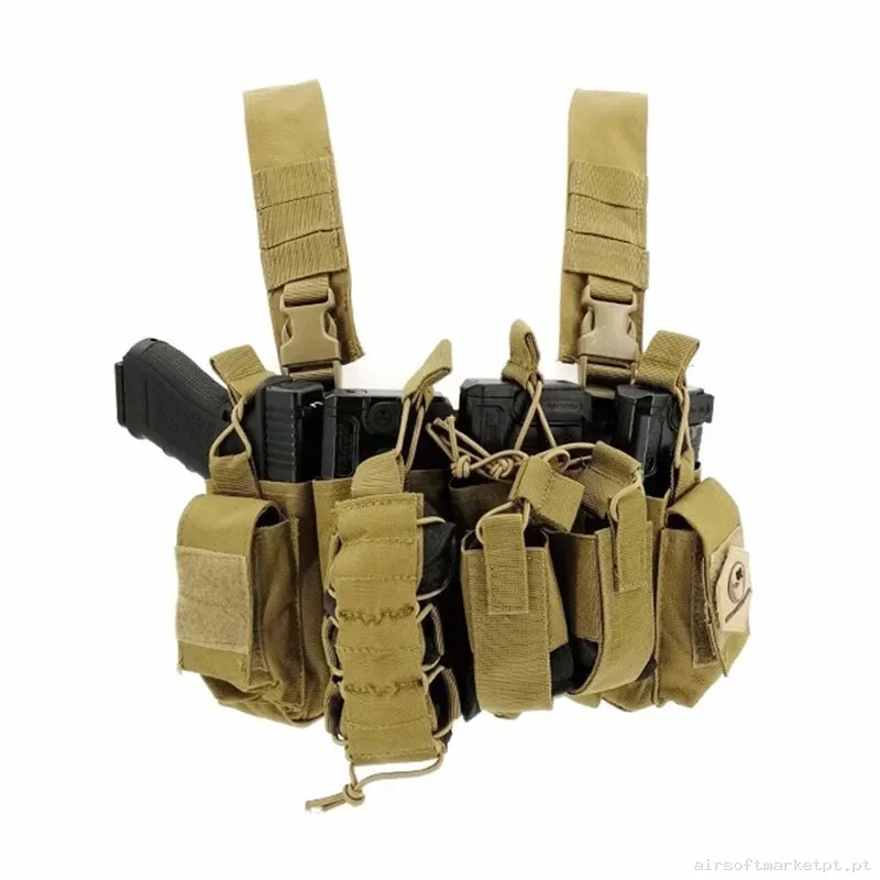 Chest Rig Combat Tan — Coletes & Rigs — Airsoft Market PT
