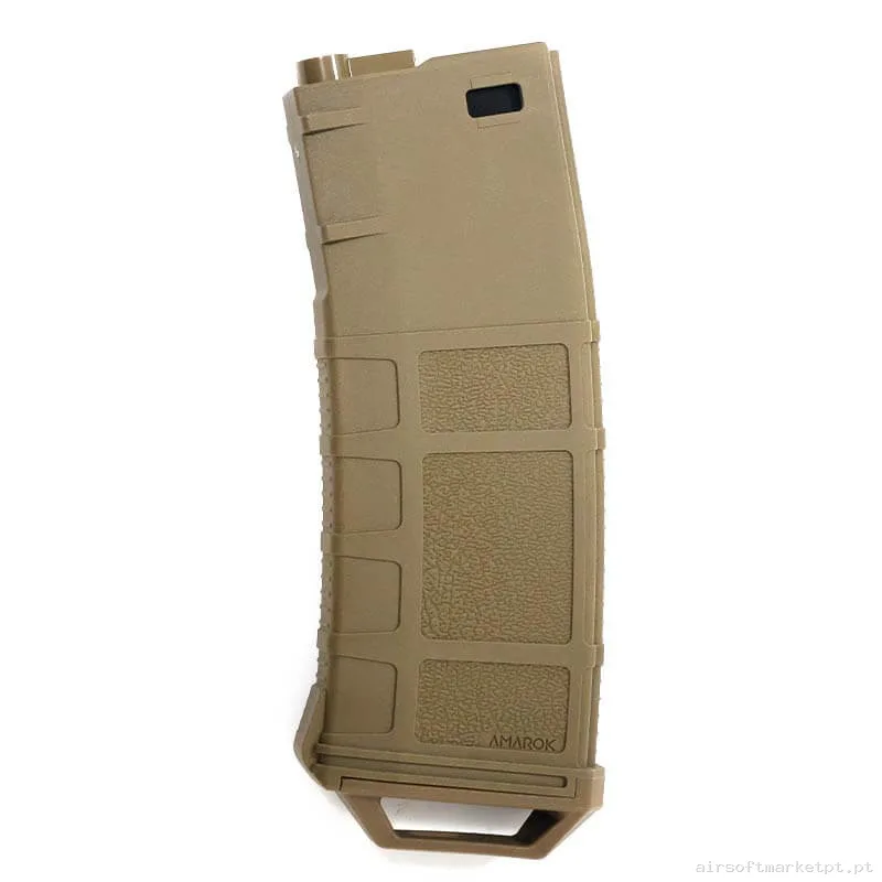 Magazine Réplica Midcap M4 Amarok Fast Feed B8 Polimero 250 Bbs tan — Carregadores / Magazines — Airsoft Market PT