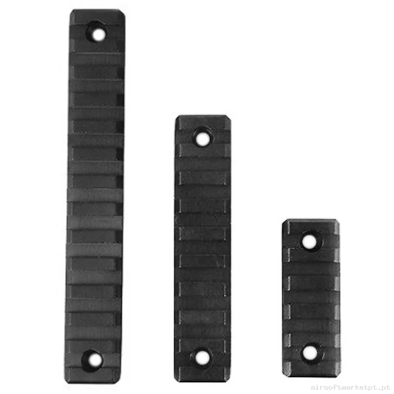 Externo Trilho M-Lok Oem Alumínio preto Pack 3u — Acessórios & Componentes — Airsoft Market PT