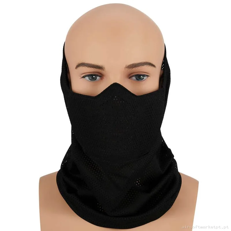 Máscara de Proteção Balaclava Cygnus Armory Face Warrior Defender preta — Proteção Ocular & Facial — Airsoft Market PT