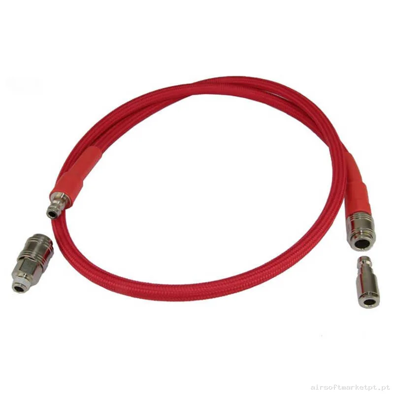 HPA Linha Eu Balystik Deluxe Remote Line para Regulador HPA vermelho — HPA & Linhas — Airsoft Market PT