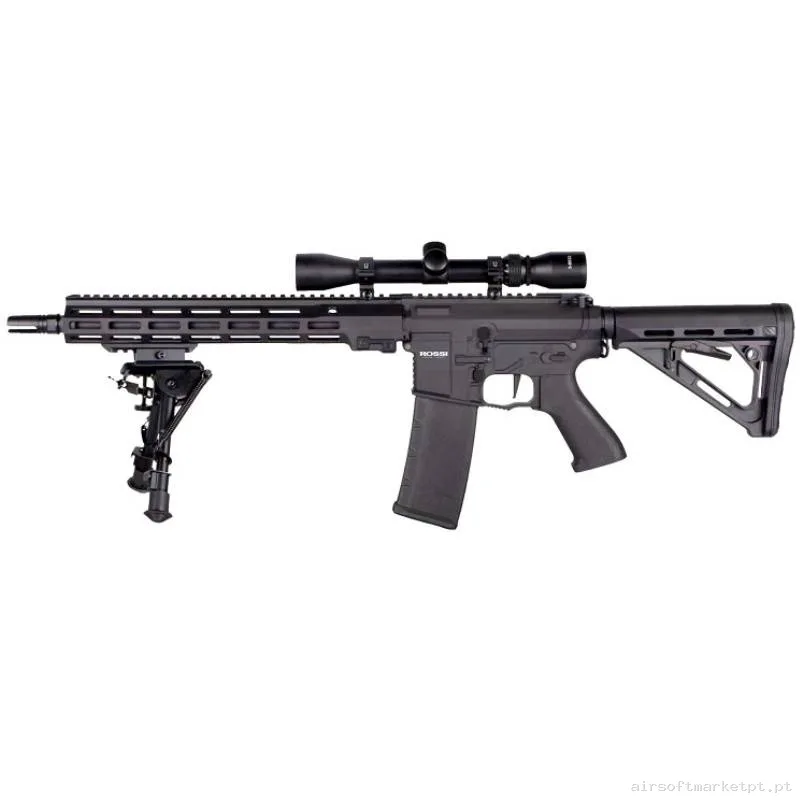 Réplica airsoft AEG M4 DMR Rossi Sentinel Upsilon 12" preta — Rifles de Assalto (AR/M4/AK) — Airsoft Market PT
