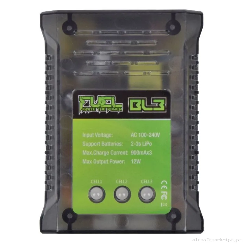 CARGADOR BALANCEADOR BATERIA LIPO FUEL 7.4V/11.1V — Carregadores / Magazines — Airsoft Market PT