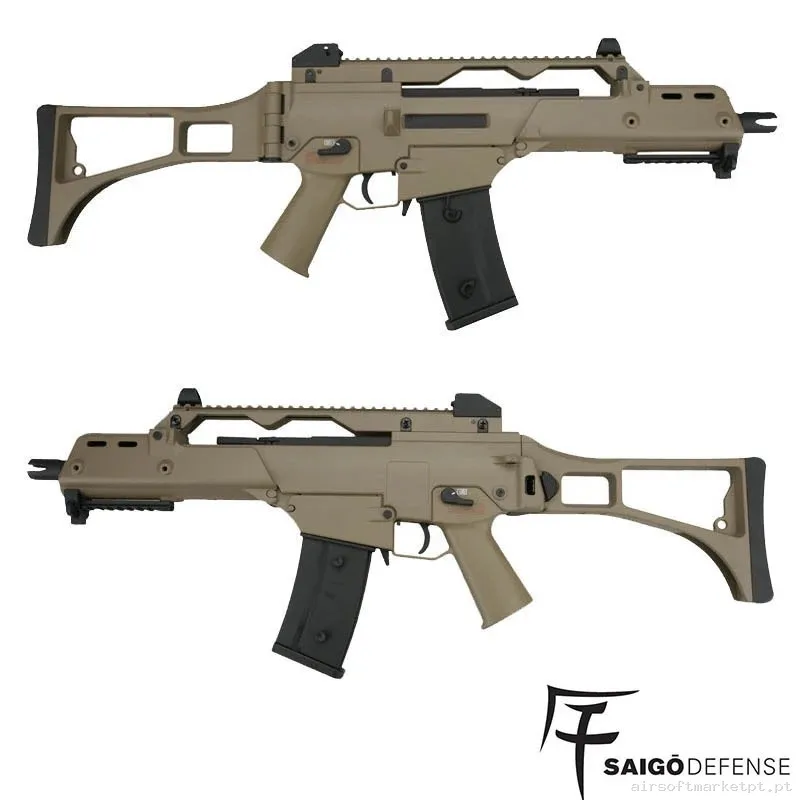 Fusil G36 Saigo Defense- Cambio Rápido De Muelle - Tan — SMGs — Airsoft Market PT