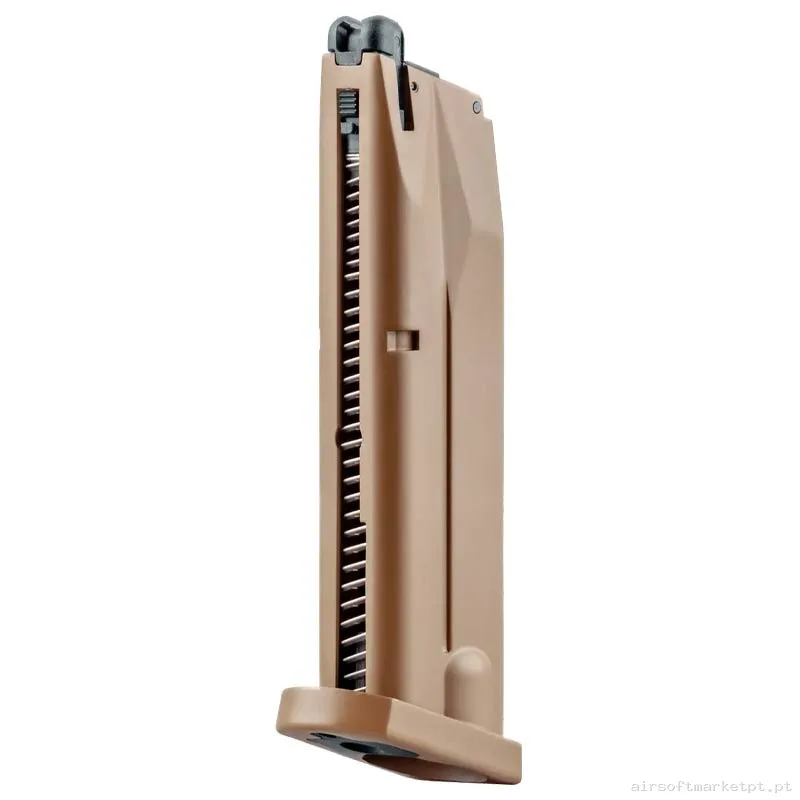 Magazine Pistola CO2 M9 A3 Umarex Beretta Full Metal 22 Bbs Terra Escura — Carregadores / Magazines — Airsoft Market PT