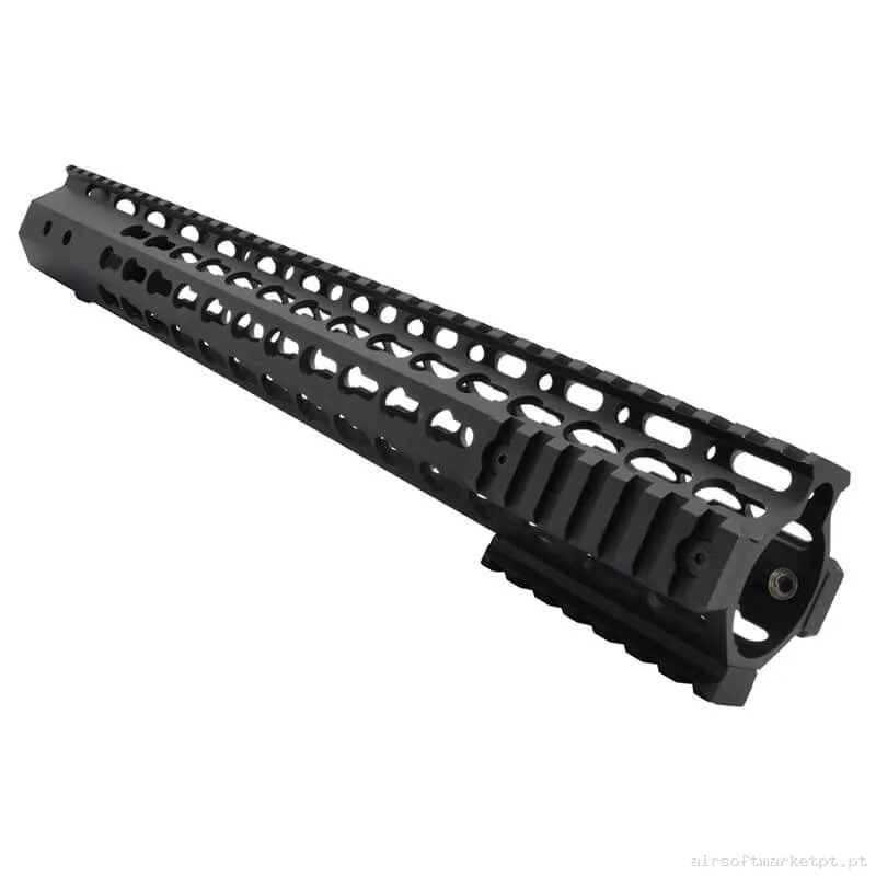 Externo Guardamão Keymod Js Tactical Slim 15" negro — Acessórios & Componentes — Airsoft Market PT