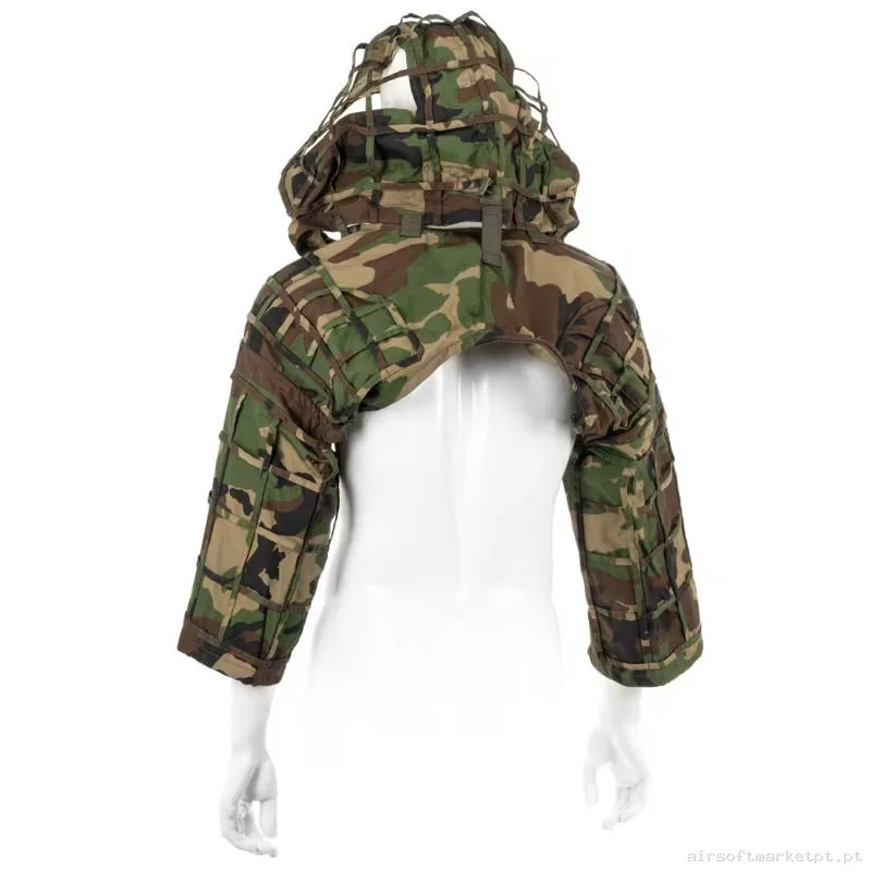 Ghillie Invader Gear Sniper Bolero Plain Woodland — Vestuário (Fardas) — Airsoft Market PT