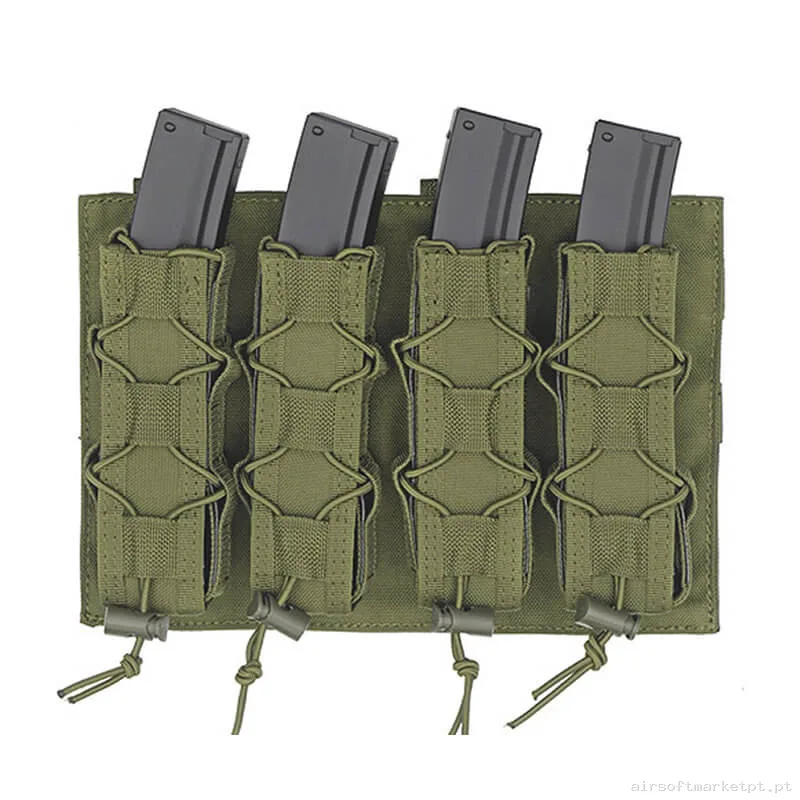 Pouch Magazine Pouch Cuádruple Mp5 Oem Panel MOLLE verde od — Coletes & Rigs — Airsoft Market PT