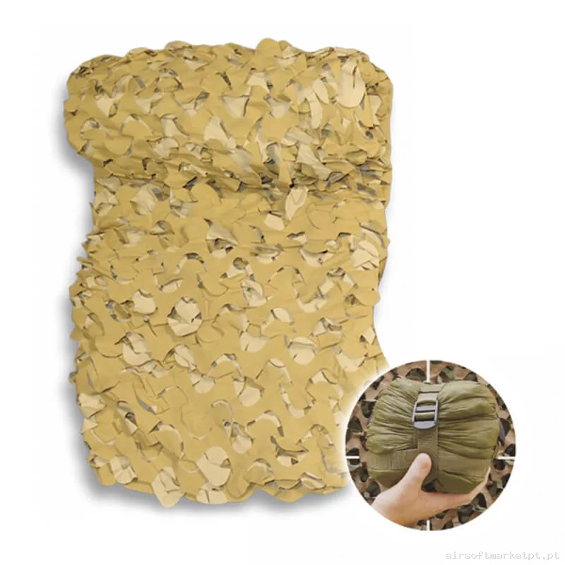 Rede de Camuflagem Camo Systems 3x2.4m Deserto — Gear Táctico — Airsoft Market PT