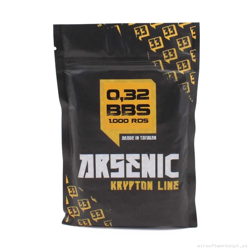 Bolas Arsenic Krypton 0.32g 1000 Bbs Blanca — Munição (BBs) — Airsoft Market PT