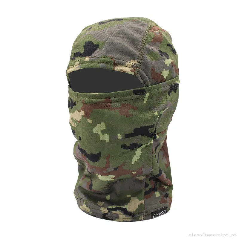 Balaclava Corso Pixelado Boscoso — Proteção Ocular & Facial — Airsoft Market PT