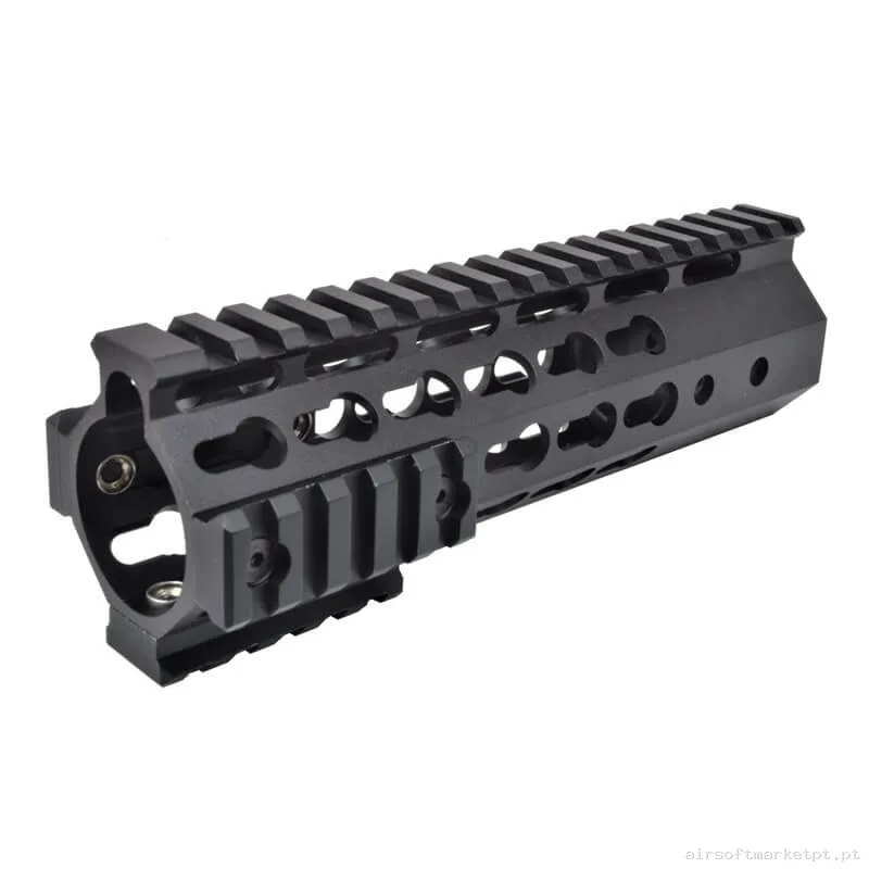 Externo Quebra-chamas Keymod Js Tactical Slim 7" negro — Acessórios & Componentes — Airsoft Market PT