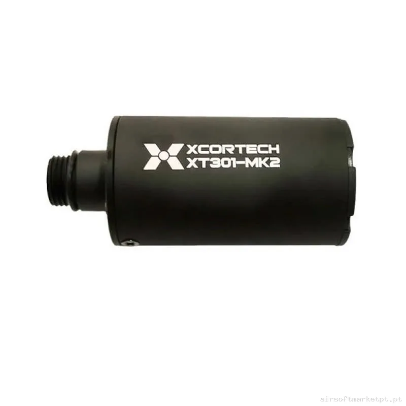 SILENCIADOR TRAZADOR XCORTECH XT301 MK2 UV NEGRO (ESPECIAL BBS ROJAS) — Lanternas & Lasers — Airsoft Market PT
