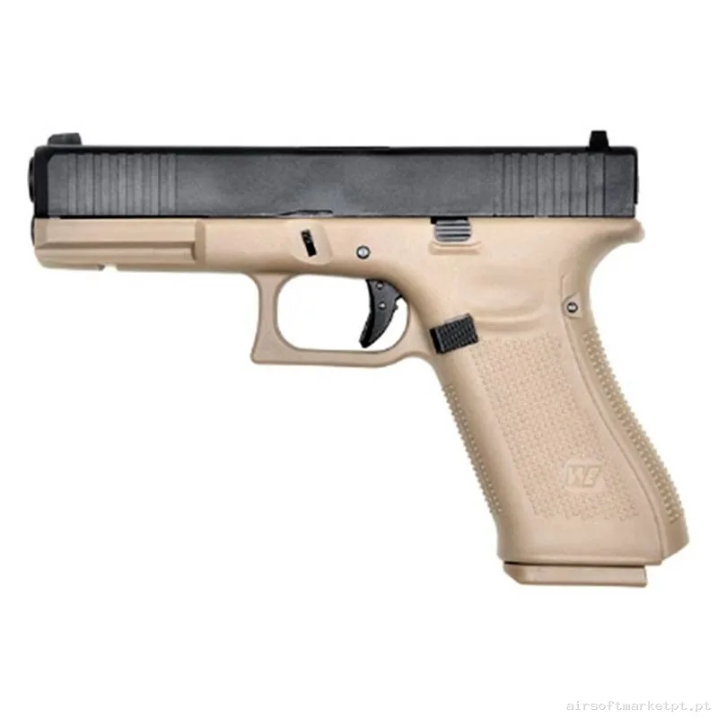 Réplica GBB Pistola G17 WE Gen 5 tan/Negra — Pistolas — Airsoft Market PT