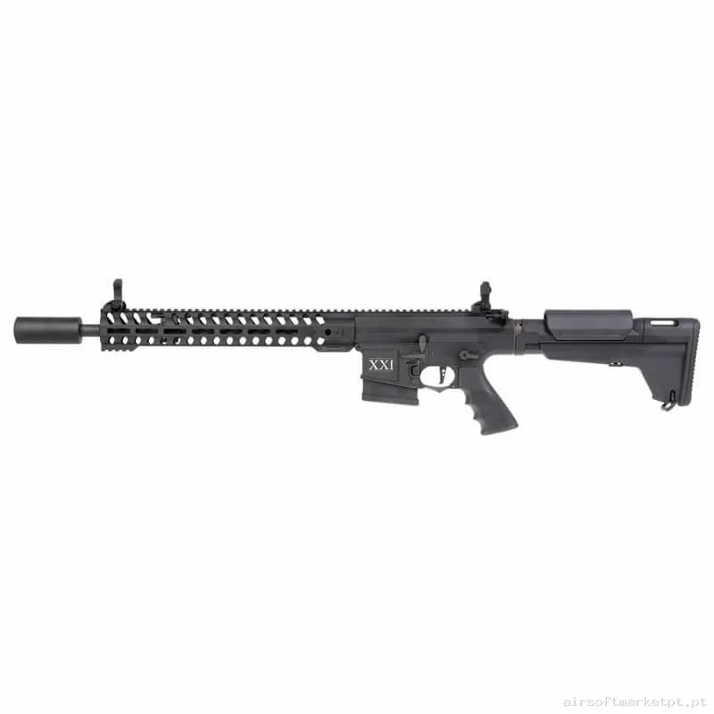 Réplica AEG DMR Secutor Rapax Xxi M.9 negra — Rifles de Assalto (AR/M4/AK) — Airsoft Market PT