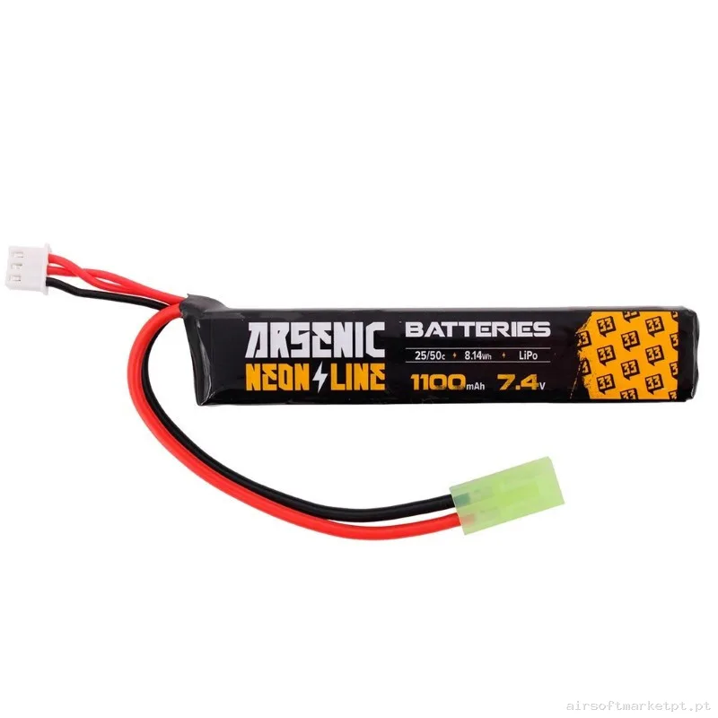 Batería Lipo Arsenic 7.4V 1100 Mah 25-50C Tamiya — Baterias & Carregadores — Airsoft Market PT