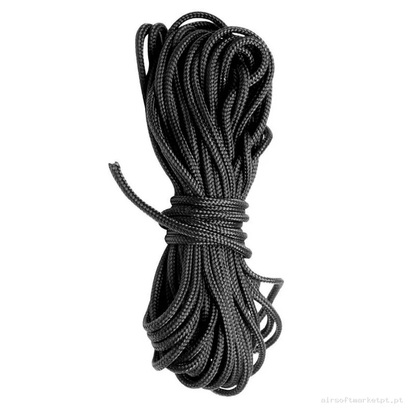 Corda Multiusos Mil-Tec Utility Cord 15m preta — Acessórios & Componentes — Airsoft Market PT